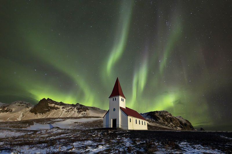 Aurora over Vík — Iceland, Iceland